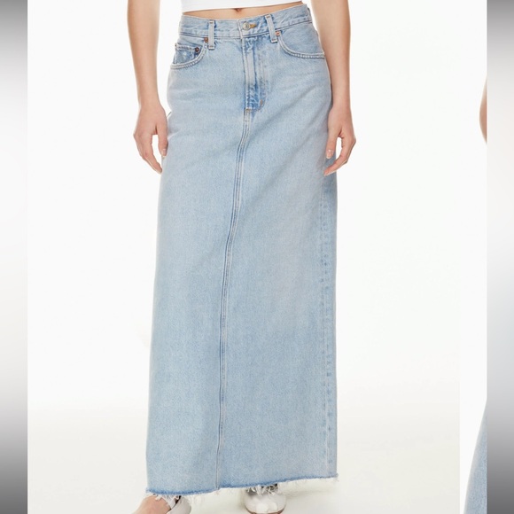 AGolde Hilla Jean Skirt -Maxi - Picture 2 of 4